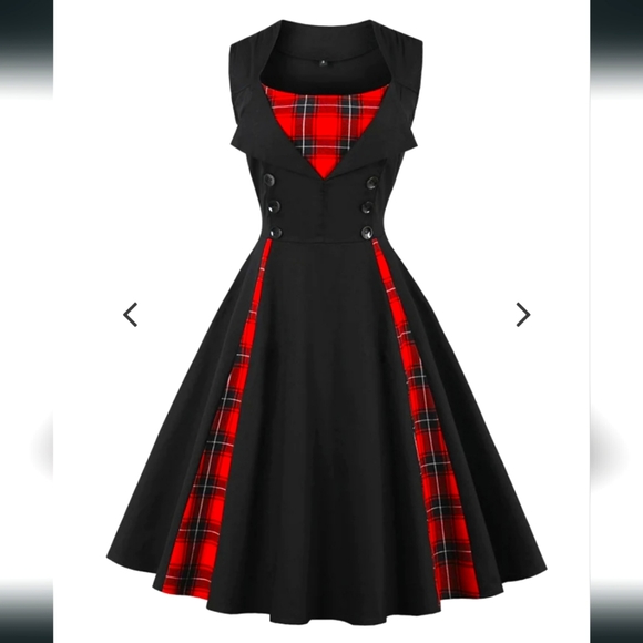 Killreal Dresses & Skirts - NWT Killreal Plaid 50's Style Dress Size 2XL